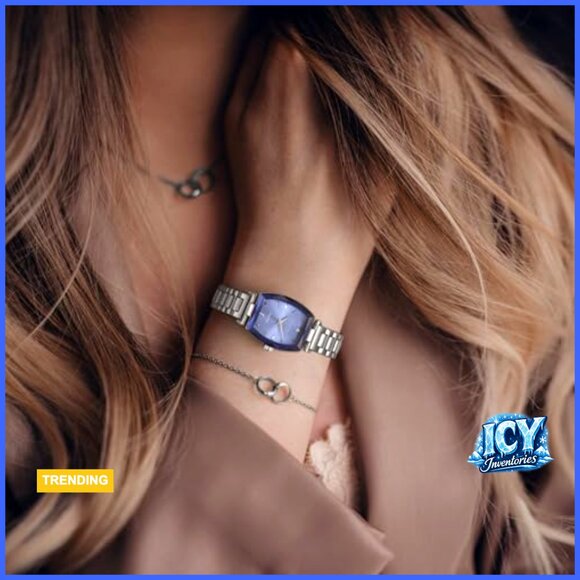 Classic Quartz Dress Watch with Metal Band and Crystal Face